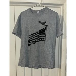 Americans Under Surveillance Camera Mens Grey Shirt Size XL Graphic Tee